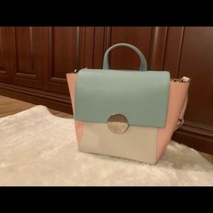 Blue and white shoulder bag